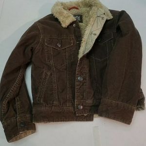 Gap KIDS Corduroy Sherpa fleece lined jacket